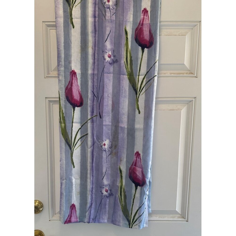 Colorful Shower Polyester Print Curtains Purple Green Pink